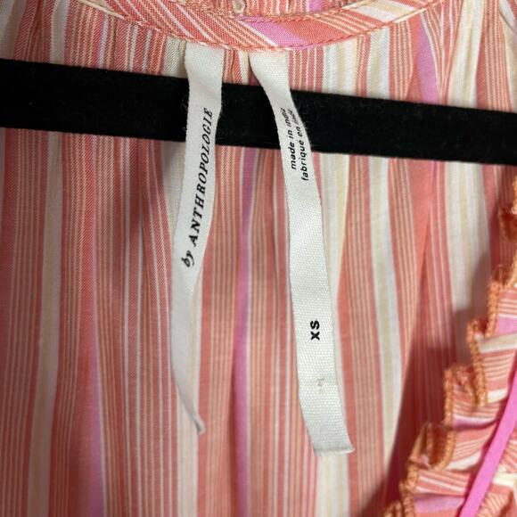 Anthropologie Visayas Stripe Wide Leg Cropped Jumpsuit Women's XS Casual - Picture 11 of 13